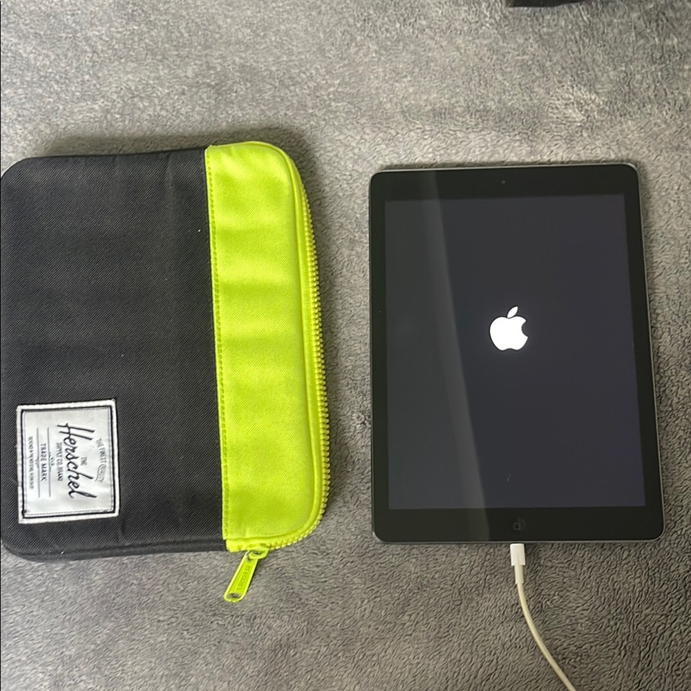 Apple iPad Black and Silver Tablet with Sleek Design